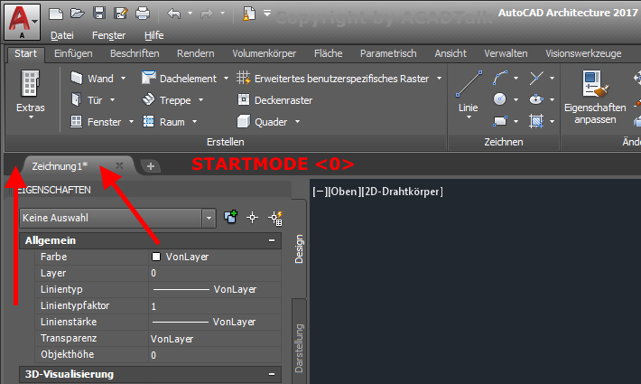 AutoCAD - Registerkarten 3