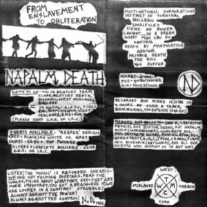 Napalm Death 1986.00.01 Demo From Enslavement To Obliteration