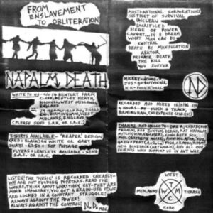 Napalm Death 1986.03.01 Demo 6 From Enslavement To Obliteration