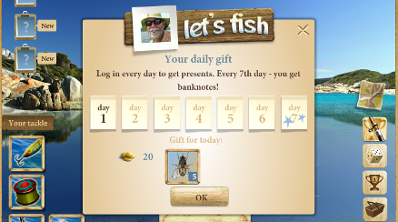 Let's Fish! Ingame Ansicht Let's Fish! Ingame Ansicht